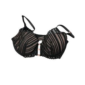 NEW Victoria’s Secret lace push up bra Sz 32DD black pink‎
